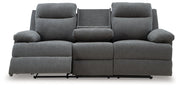 Side-Swipe Reclining Sofa with Drop Down Table - Theo's Factory Direct Mattress & Furniture (Columbus, OH)