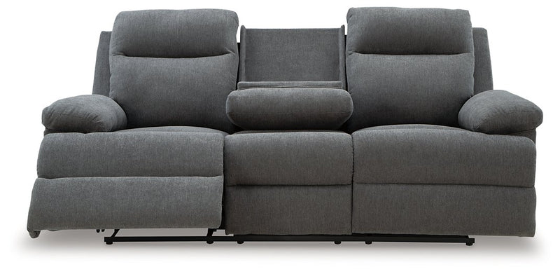 Side-Swipe Reclining Sofa with Drop Down Table - Theo's Factory Direct Mattress & Furniture (Columbus, OH)