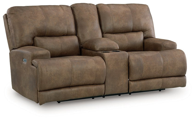 Beckley Place Power Reclining Loveseat with Console - Theo's Factory Direct Mattress & Furniture (Columbus, OH)