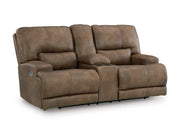 Beckley Place Power Reclining Loveseat with Console - Theo's Factory Direct Mattress & Furniture (Columbus, OH)