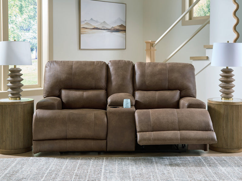 Beckley Place Power Reclining Loveseat with Console - Theo's Factory Direct Mattress & Furniture (Columbus, OH)