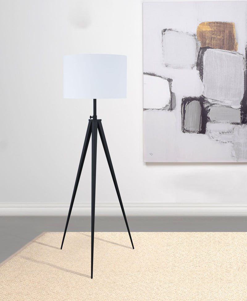 Harrington Tripod Legs Floor Lamp White and Black - Theo's Factory Direct Mattress & Furniture (Columbus, OH)