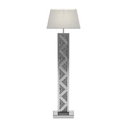 Carmen Geometric Base Floor Lamp Silver - Theo's Factory Direct Mattress & Furniture (Columbus, OH)