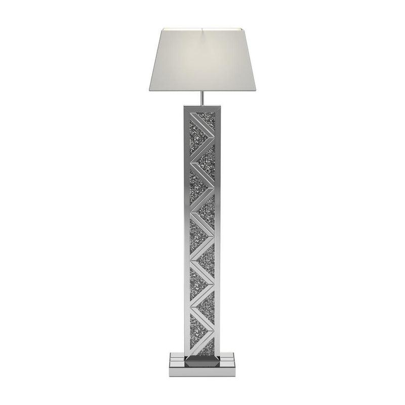 Carmen Geometric Base Floor Lamp Silver - Theo's Factory Direct Mattress & Furniture (Columbus, OH)