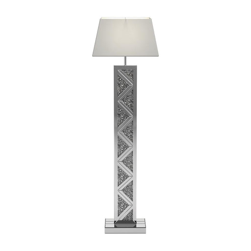 Carmen Geometric Base Floor Lamp Silver - Theo's Factory Direct Mattress & Furniture (Columbus, OH)