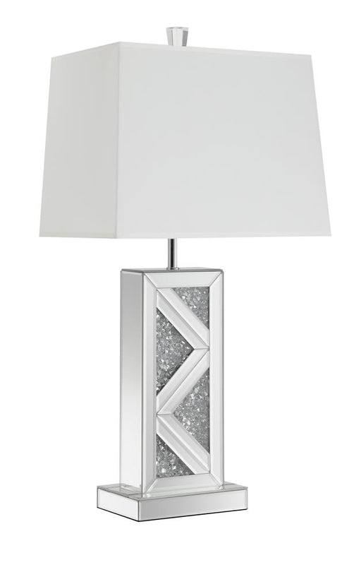 Carmen Geometric Base Table Lamp Silver - Theo's Factory Direct Mattress & Furniture (Columbus, OH)