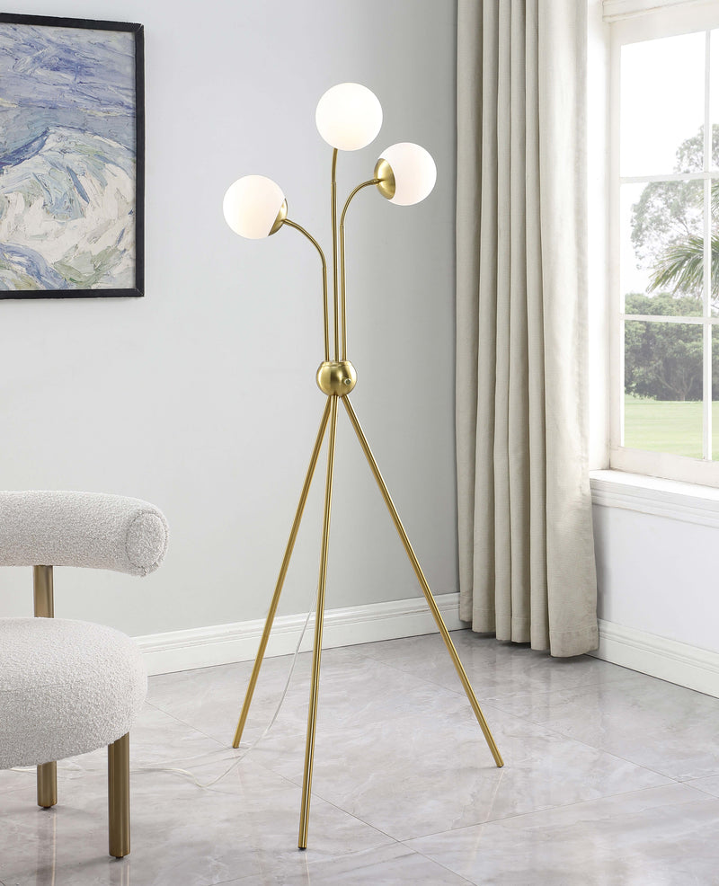 Miley Trio Tree Floor Lamp Gold - Theo's Factory Direct Mattress & Furniture (Columbus, OH)