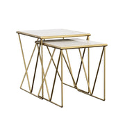 Bette 2-piece Nesting Table Set White and Gold - Theo's Factory Direct Mattress & Furniture (Columbus, OH)