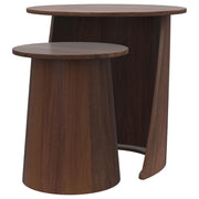 Yency 2-piece Round Mango Wood Nesting Table Set Dark Brown - Theo's Factory Direct Mattress & Furniture (Columbus, OH)