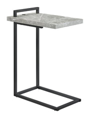 Maxwell C-shaped Accent Table Cement and Gunmetal - Theo's Factory Direct Mattress & Furniture (Columbus, OH)