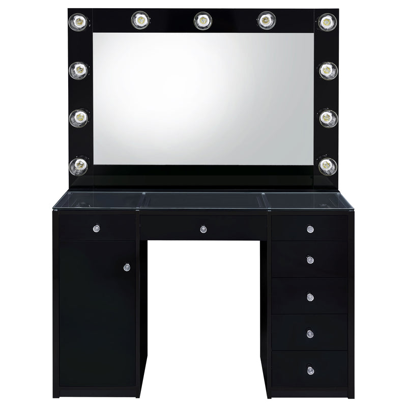 Acena Makeup Vanity Table with LED Mirror - Theo's Factory Direct Mattress & Furniture (Columbus, OH)