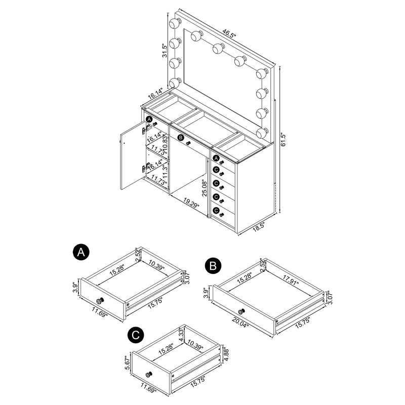 Acena Vanity Sets - Theo's Factory Direct Mattress & Furniture (Columbus, OH)