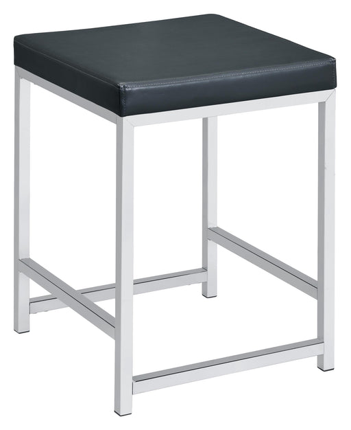 Afshan Upholstered Square Padded Cushion Vanity Stool - Theo's Factory Direct Mattress & Furniture (Columbus, OH)