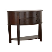 Diane 2-drawer Demilune Shape Console Table Cappuccino - Theo's Factory Direct Mattress & Furniture (Columbus, OH)