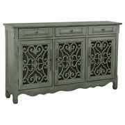Madeline 3-door Accent Cabinet Antique Green - Theo's Factory Direct Mattress & Furniture (Columbus, OH)