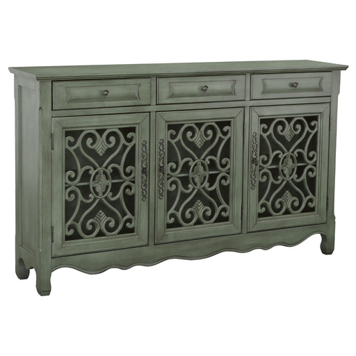 Madeline 3-door Accent Cabinet Antique Green - Theo's Factory Direct Mattress & Furniture (Columbus, OH)