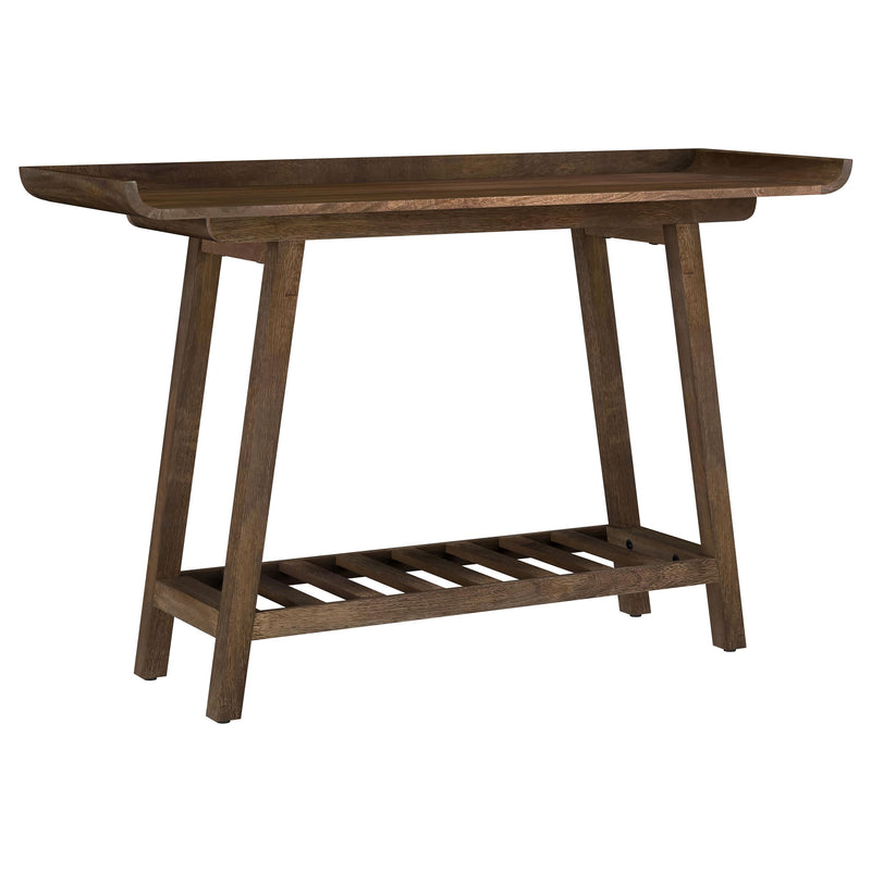 Ornelas 46-inch Console Table with Slatted Shelf Mango Brown - Theo's Factory Direct Mattress & Furniture (Columbus, OH)
