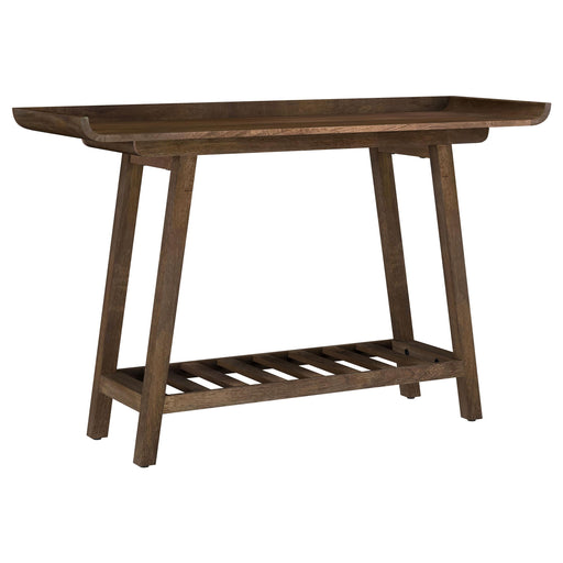 Ornelas 46-inch Console Table with Slatted Shelf Mango Brown - Theo's Factory Direct Mattress & Furniture (Columbus, OH)