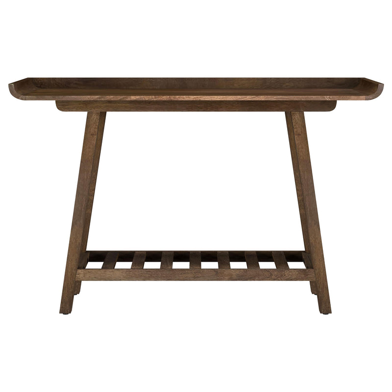 Ornelas 46-inch Console Table with Slatted Shelf Mango Brown - Theo's Factory Direct Mattress & Furniture (Columbus, OH)