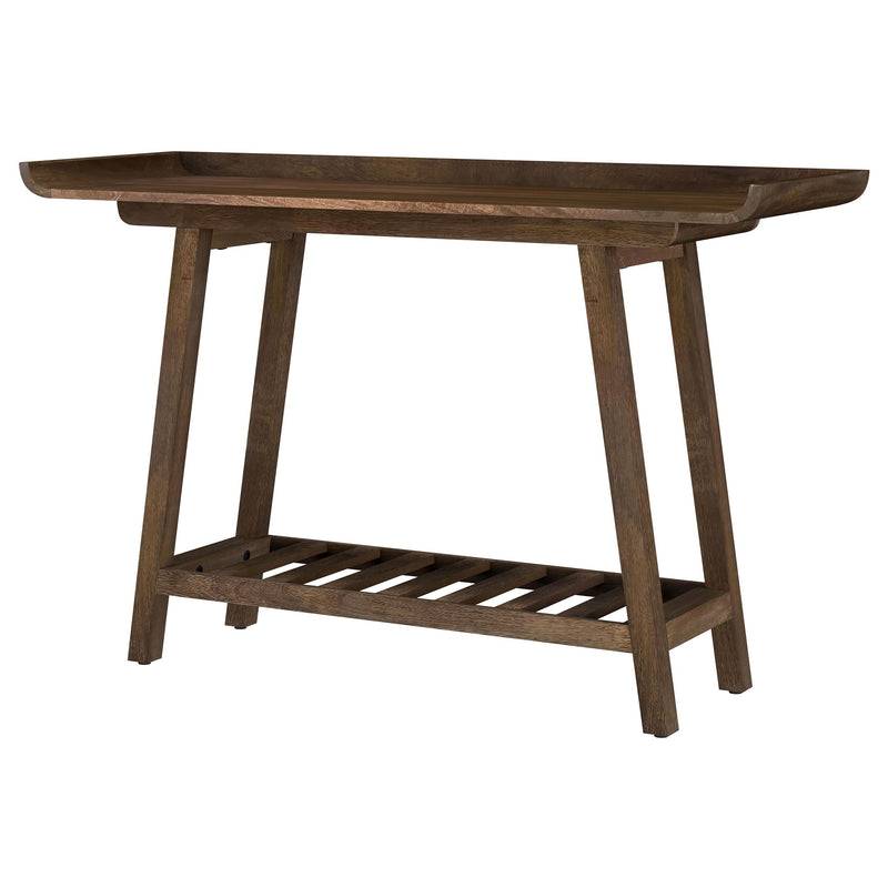 Ornelas 46-inch Console Table with Slatted Shelf Mango Brown - Theo's Factory Direct Mattress & Furniture (Columbus, OH)