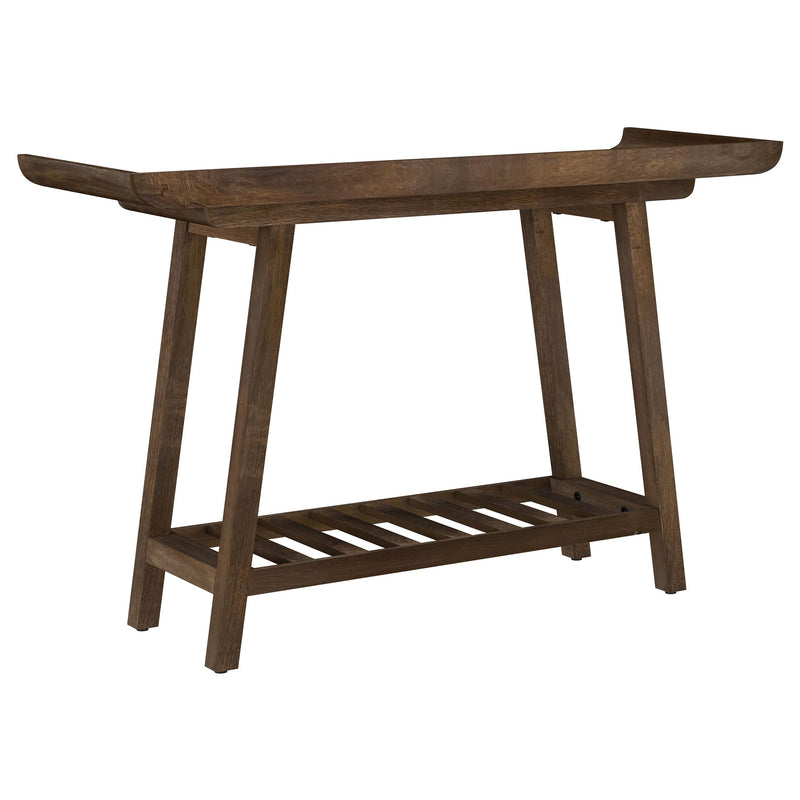 Ornelas 46-inch Console Table with Slatted Shelf Mango Brown - Theo's Factory Direct Mattress & Furniture (Columbus, OH)