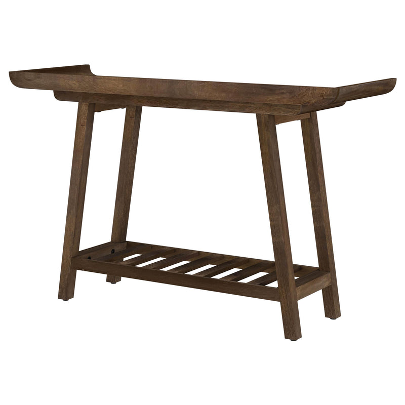 Ornelas 46-inch Console Table with Slatted Shelf Mango Brown - Theo's Factory Direct Mattress & Furniture (Columbus, OH)