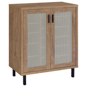 Teller 2-door Shoe Storage Cabinet Natural Oak - Theo's Factory Direct Mattress & Furniture (Columbus, OH)