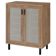 Teller 2-door Shoe Storage Cabinet Natural Oak - Theo's Factory Direct Mattress & Furniture (Columbus, OH)
