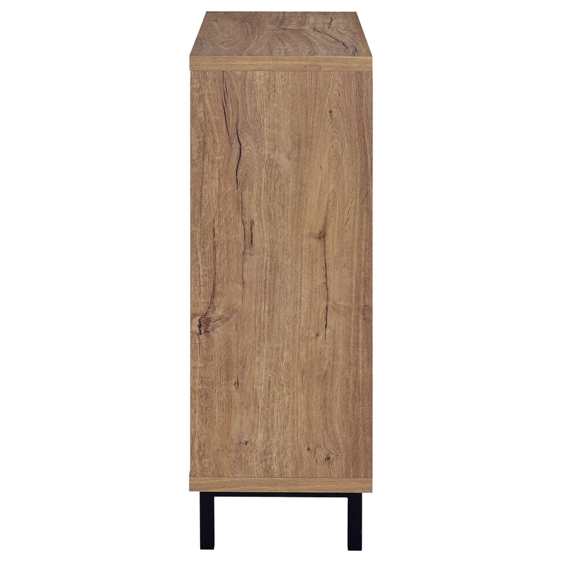 Teller 2-door Shoe Storage Cabinet Natural Oak - Theo's Factory Direct Mattress & Furniture (Columbus, OH)