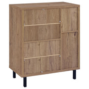 Teller 2-door Shoe Storage Cabinet Natural Oak - Theo's Factory Direct Mattress & Furniture (Columbus, OH)