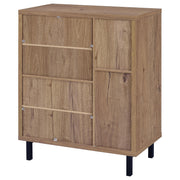Teller 2-door Shoe Storage Cabinet Natural Oak - Theo's Factory Direct Mattress & Furniture (Columbus, OH)