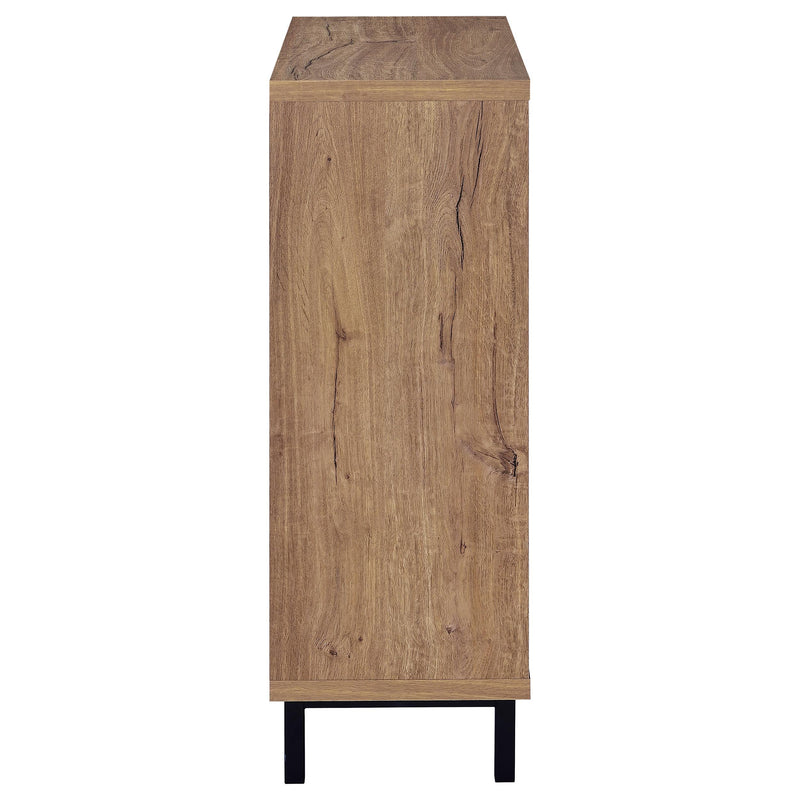 Teller 2-door Shoe Storage Cabinet Natural Oak - Theo's Factory Direct Mattress & Furniture (Columbus, OH)