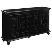 Kovu 4-door Accent Cabinet Black - Theo's Factory Direct Mattress & Furniture (Columbus, OH)