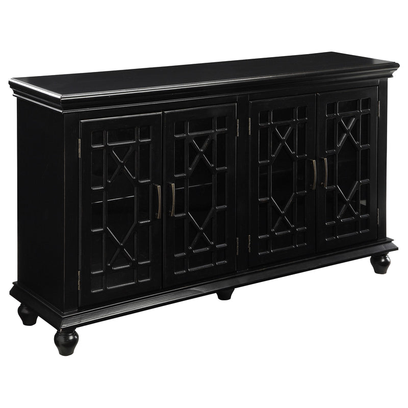Kovu 4-door Accent Cabinet Black - Theo's Factory Direct Mattress & Furniture (Columbus, OH)