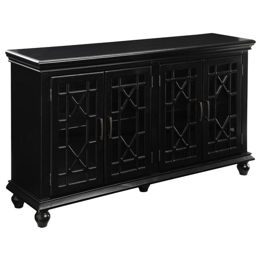 Kovu 4-door Accent Cabinet Black - Theo's Factory Direct Mattress & Furniture (Columbus, OH)