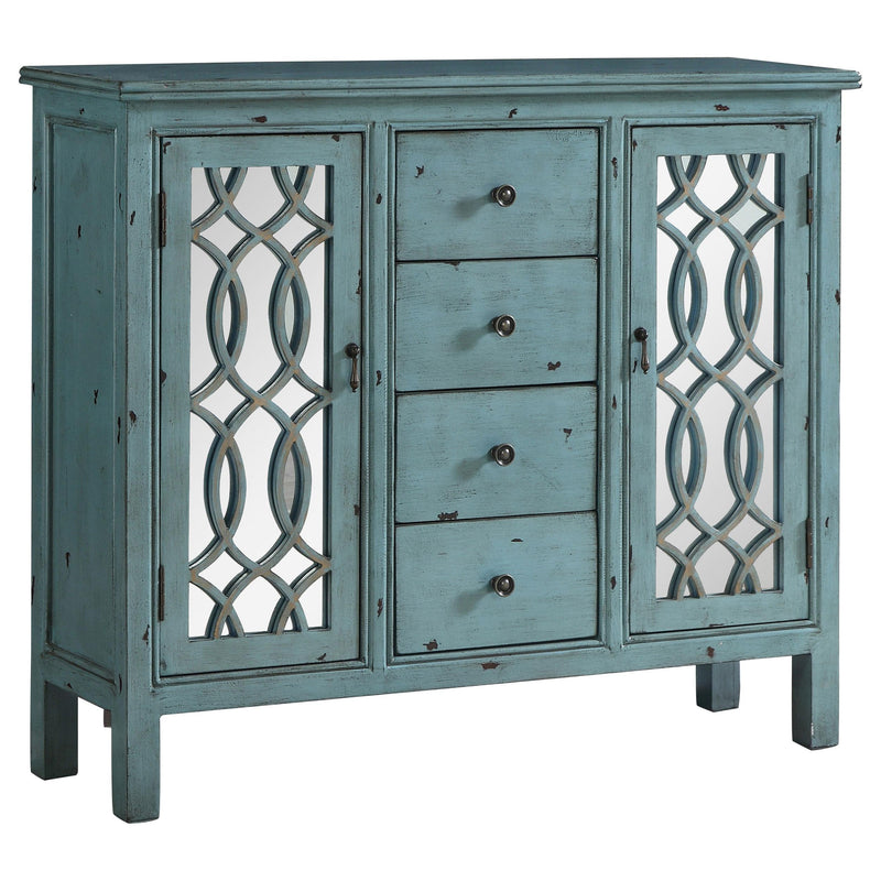 Rue 4-drawer Accent Cabinet Antique Blue - Theo's Factory Direct Mattress & Furniture (Columbus, OH)