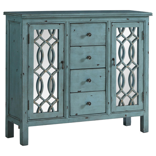 Rue 4-drawer Accent Cabinet Antique Blue - Theo's Factory Direct Mattress & Furniture (Columbus, OH)