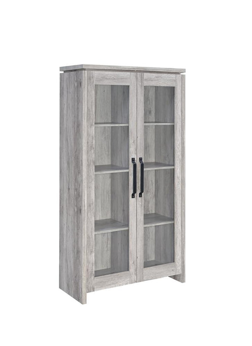 Alejo 2-door Tall Cabinet Grey Driftwood - Theo's Factory Direct Mattress & Furniture (Columbus, OH)