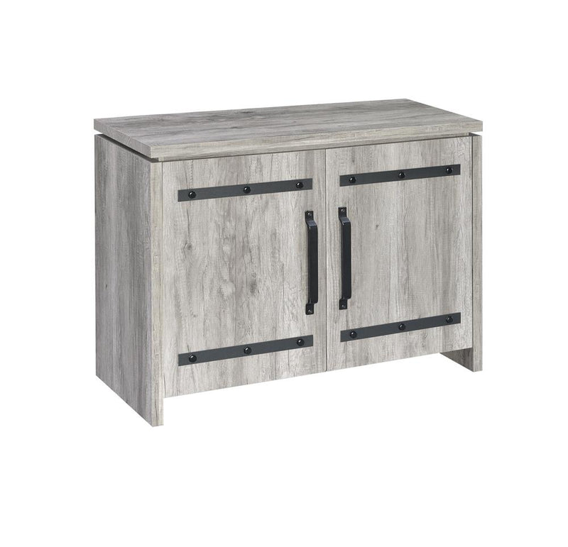 Enoch 2-door Accent Cabinet Grey Driftwood - Theo's Factory Direct Mattress & Furniture (Columbus, OH)