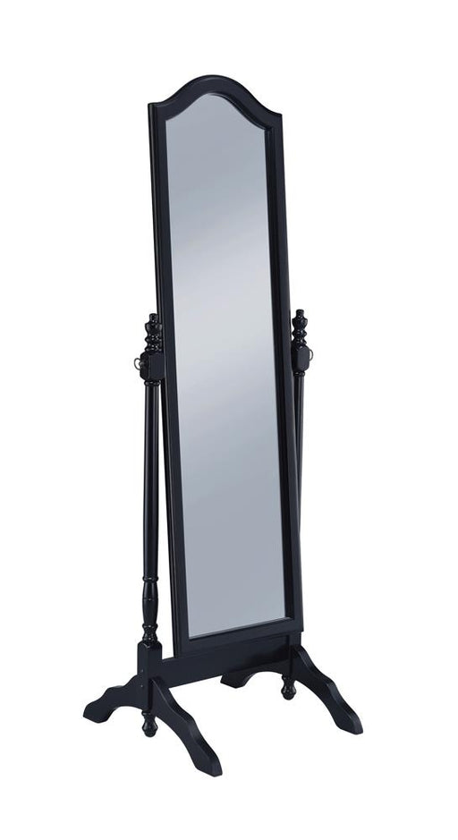 Cabot Rectangular Cheval Mirror with Arched Top Black - Theo's Factory Direct Mattress & Furniture (Columbus, OH)