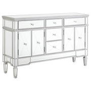 Duchess 5-drawer Accent Cabinet Silver - Theo's Factory Direct Mattress & Furniture (Columbus, OH)