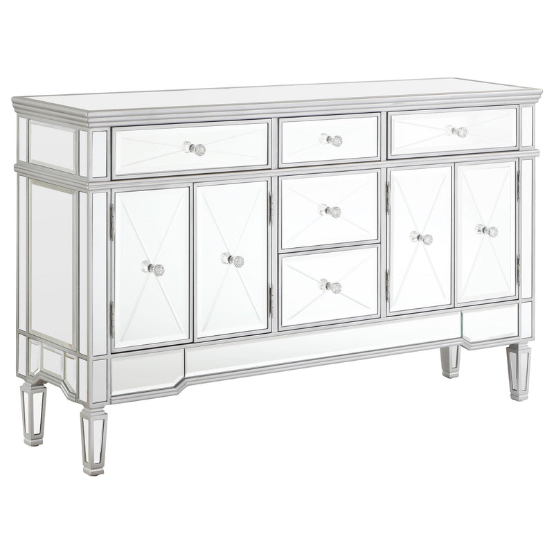 Duchess 5-drawer Accent Cabinet Silver - Theo's Factory Direct Mattress & Furniture (Columbus, OH)