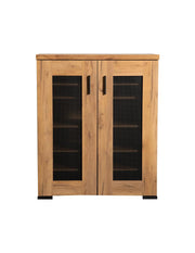 Bristol Metal Mesh Door Accent Cabinet Golden Oak - Theo's Factory Direct Mattress & Furniture (Columbus, OH)