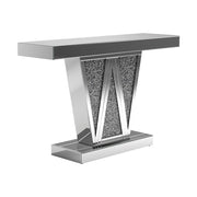 Crocus Rectangular Console Table Silver - Theo's Factory Direct Mattress & Furniture (Columbus, OH)