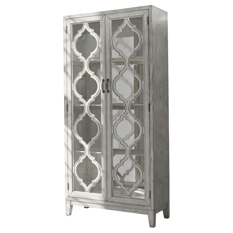 Mckellen 2-door Tall Cabinet Antique White - Theo's Factory Direct Mattress & Furniture (Columbus, OH)