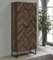Carolyn 2-door Accent Cabinet Rustic Oak and Gunmetal - Theo's Factory Direct Mattress & Furniture (Columbus, OH)