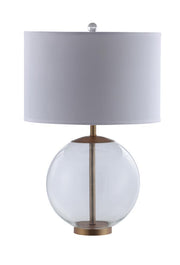 Kenny Drum Shade Table Lamp with Glass Base White - Theo's Factory Direct Mattress & Furniture (Columbus, OH)