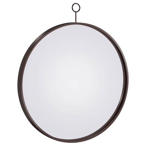 Gwyneth Round Wall Mirror Black Nickel - Theo's Factory Direct Mattress & Furniture (Columbus, OH)