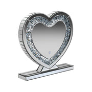 Euston Heart Shape Table Mirror Silver - Theo's Factory Direct Mattress & Furniture (Columbus, OH)