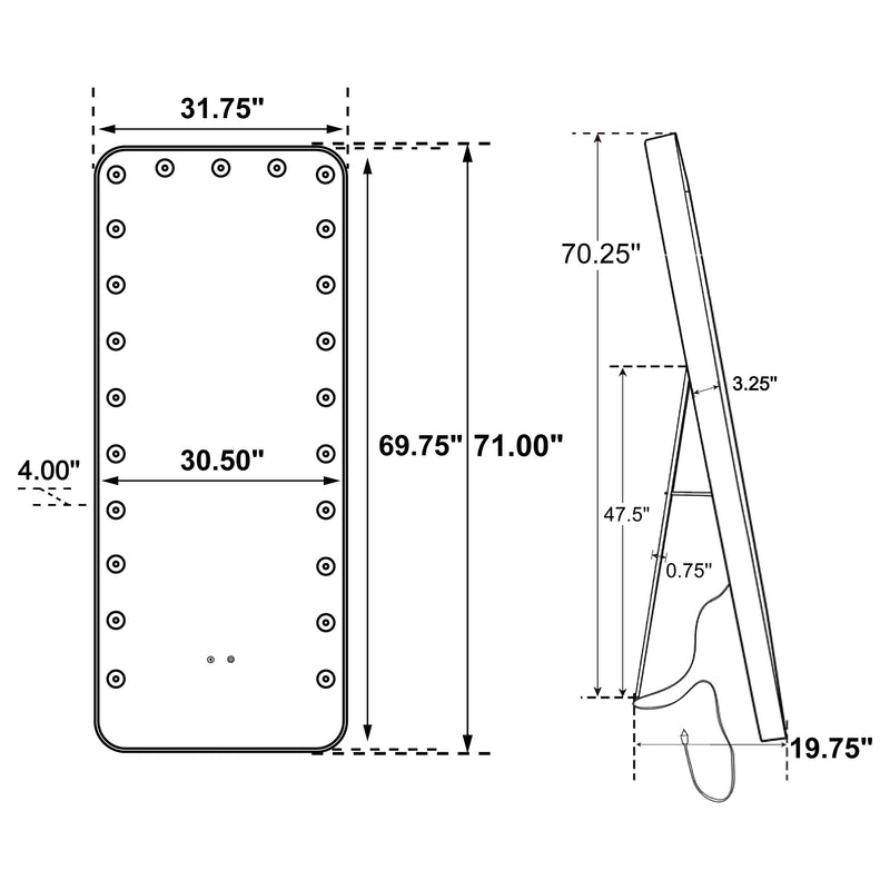 Canton Standing Mirror - Theo's Factory Direct Mattress & Furniture (Columbus, OH)
